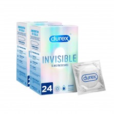 Condones para hombre Durex. Pack de 48 Preservativos para sexo seguro. Invisible, Dame placer, Mutual Climax...