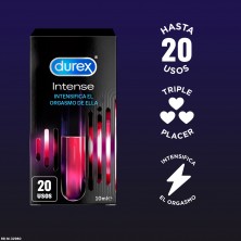 Durex Anillo Vibrador Intense Orgasmic Diablillo Estimulador Clítoris + Anillo de Placer para el Pene + Gel Intense Orgasmic