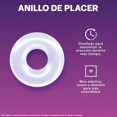 Durex Anillo Vibrador Intense Orgasmic Diablillo Estimulador Clítoris + Anillo de Placer para el Pene + Gel Intense Orgasmic