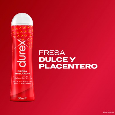 Durex Pack Lubricante Sabor y Aroma Fresa + Anillo Vibrador Intense Orgasmic Diablillo