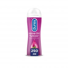 Durex Play Massage 2 en 1 Gel de Masaje Erótico y Lubricante Estimulante con Aloe Vera 250 ml