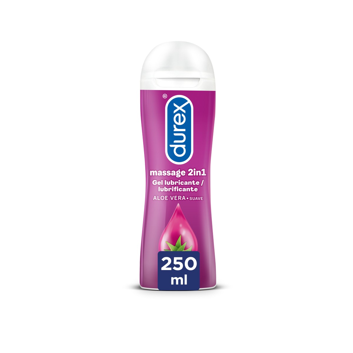 Durex Play Massage 2 en 1 Gel de Masaje Erótico y Lubricante Estimulante con Aloe Vera 250 ml