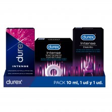 Durex Anillo Vibrador Intense Orgasmic Diablillo Estimulador Clítoris + Anillo de Placer para el Pene + Gel Intense Orgasmic