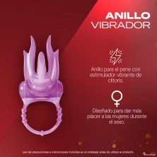 Durex Anillo Vibrador Intense Orgasmic Diablillo Estimulador Clítoris + Lubricante de Base Agua Efecto Calor y Efecto Frío