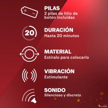 Durex Anillo Vibrador Intense Orgasmic Diablillo Estimulador Clítoris + Lubricante de Base Agua Efecto Calor y Efecto Frío