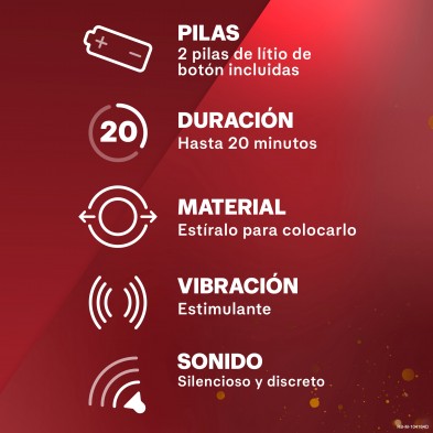 Durex Anillo Vibrador Intense Orgasmic Diablillo Estimulador Clítoris + Lubricante de Base Agua Efecto Calor y Efecto Frío