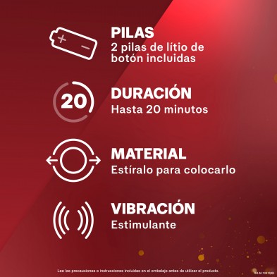 Durex Anillo Vibrador Intense Orgasmic Vibrations Estimulador Clítoris + Gel Intense Orgasmic Estimulador del clítoris