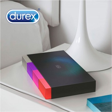 Durex - Fun Explosion, Pack Preservativos Sabor Fresa, Dame Placer, Sensitivo Suave y Contacto Total, 40 Condones, 52 y 56 mm