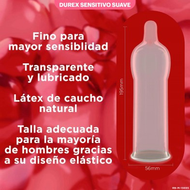 Durex - Pack Preservativos Sensitivo Suave + Sensitivo Contacto Total + Fell Sin Latex, 39 Condones para Sexo Seguro, Lubricados