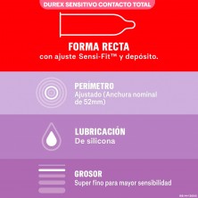 Durex - Pack Preservativos Sensitivo Suave + Sensitivo Contacto Total + Fell Sin Latex, 39 Condones para Sexo Seguro, Lubricados